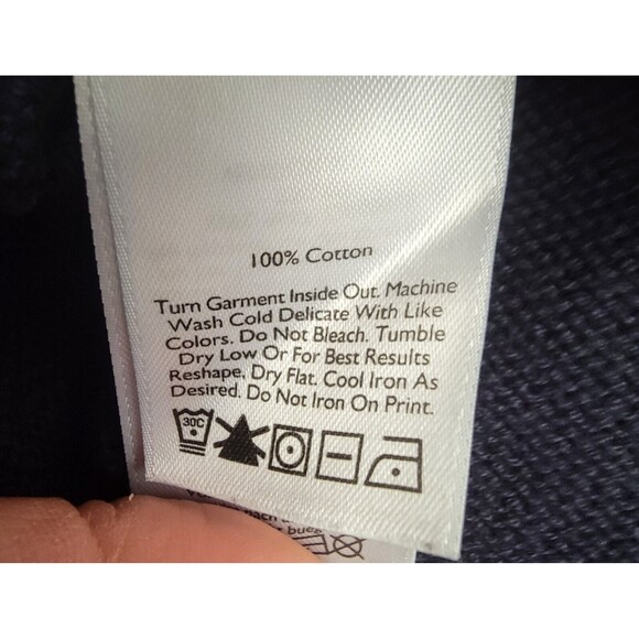 Eddie Bauer 2XL Sweater Navy Stripe Quarter Zip Mock Neck Warm Winter Casual - Picture 4 of 5